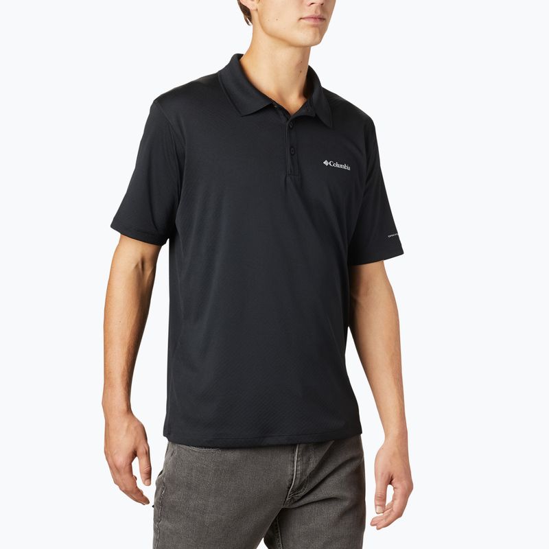 Columbia Zero Rules Polo nera da uomo per il trekking 3