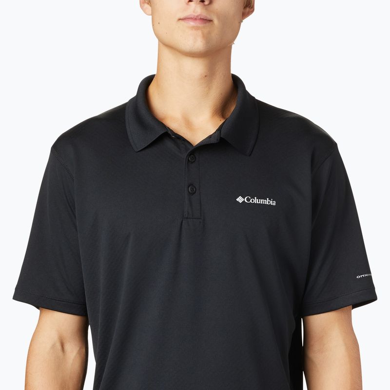 Columbia Zero Rules Polo nera da uomo per il trekking 4