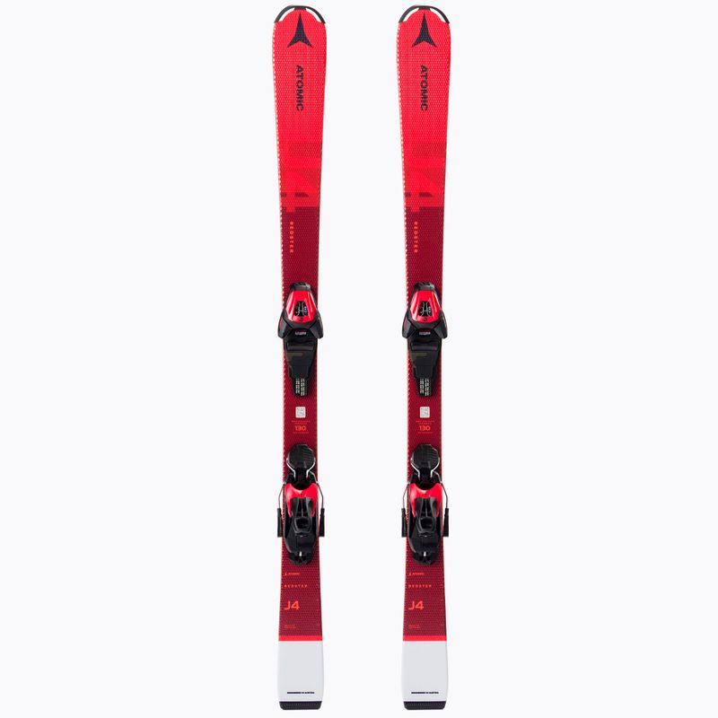 Sci da discesa per bambini Atomic Redster J4 JTM + attacchi L6 GW rosso/argento