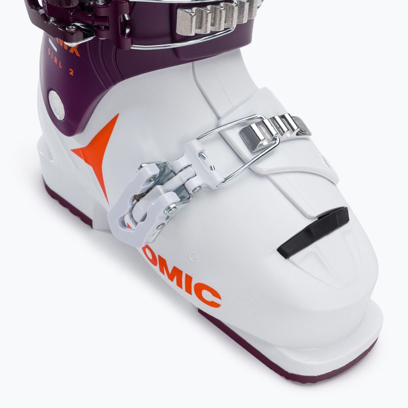Scarponi da sci per bambini Atomic Hawx Girl 2 bianco/bordeaux 7