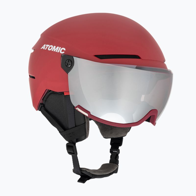 Casco da sci Atomic Savor Visor Stereo rosso scuro