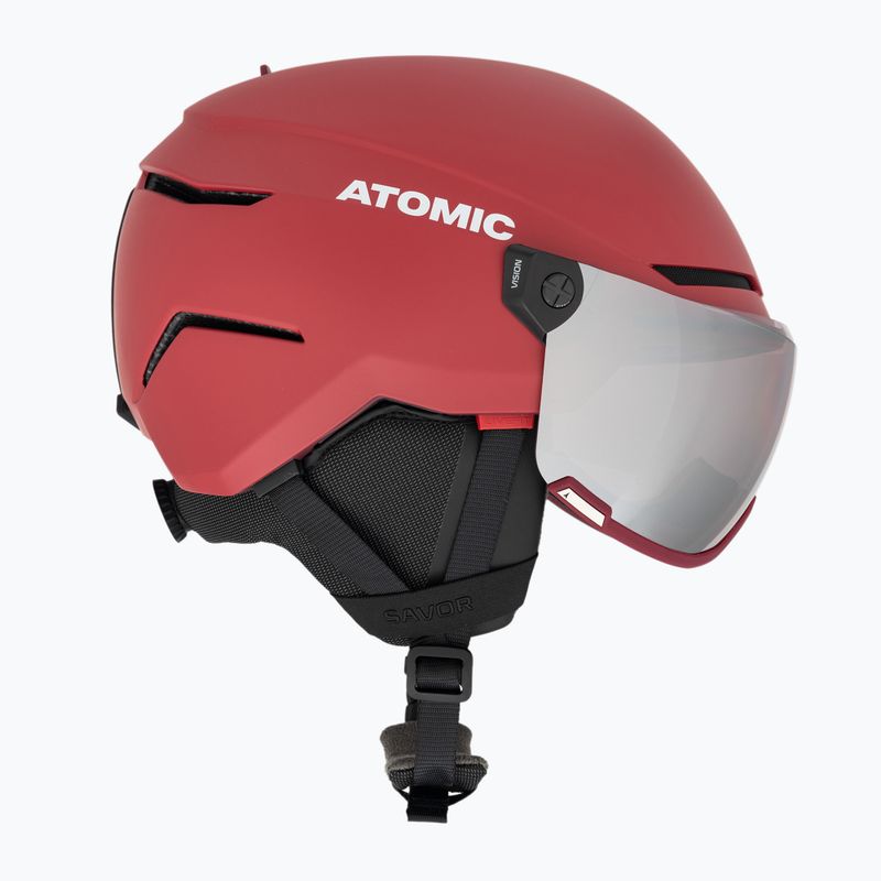 Casco da sci Atomic Savor Visor Stereo rosso scuro 4