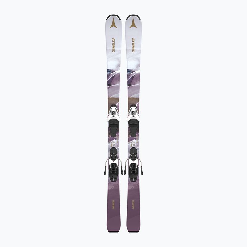 Sci da discesa per bambini Atomic Maven Girl JTM + attacchi L6 GW bianco/laveno