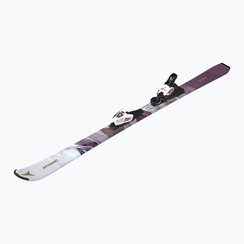 Sci da discesa per bambini Atomic Maven Girl JTM + attacchi L6 GW bianco/laveno 3