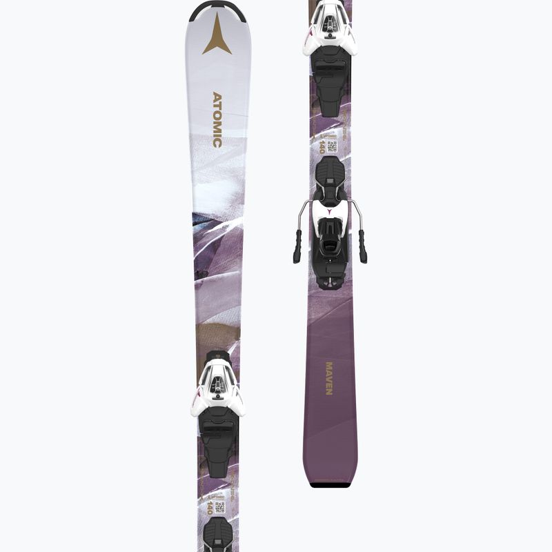 Sci da discesa per bambini Atomic Maven Girl JTM + attacchi L6 GW bianco/laveno 5