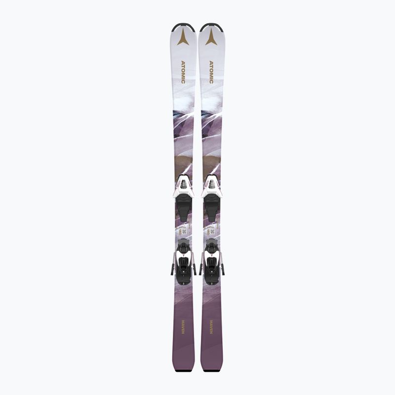 Sci da discesa per bambini Atomic Maven Girl JTM + attacchi C5 GW bianco/laveno