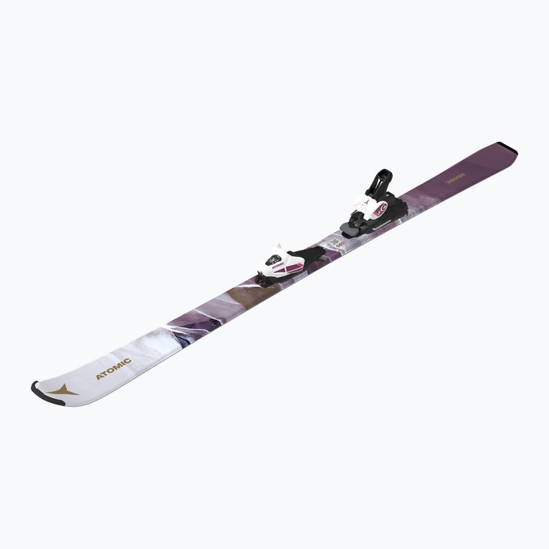 Sci da discesa per bambini Atomic Maven Girl JTM + attacchi C5 GW bianco/laveno 3