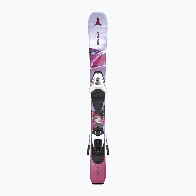 Sci da discesa per bambini Atomic Maven Girl JTXS + attacchi C5 GW rosa 4