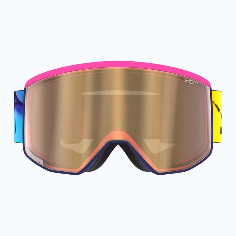 Occhiali da sci Atomic Four Pro Signature NMC rosa polvere/oro ambrato foto hd/chiaro 2