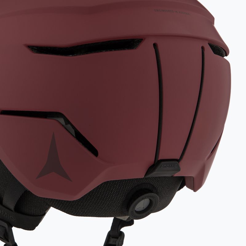Casco da sci Atomic Savor Visor Stereo maroon/red stereo 7