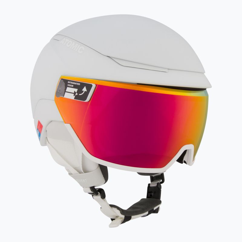 Casco da sci Atomic Revent GT Amid Visor HD bianco erica/rosso hd