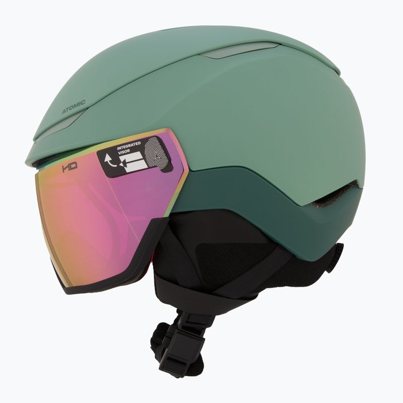 Casco da sci Atomic Revent GT Amid Visor HD pistacchio/rosa rame hd 4
