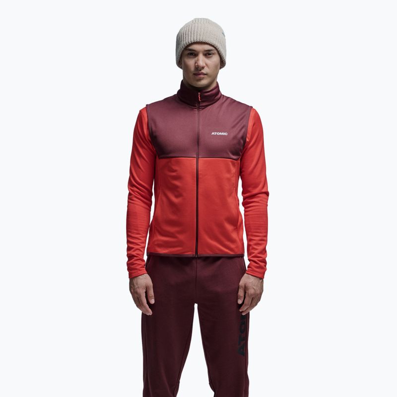 Gilet Atomic Alps da uomo senza maniche rosso/marrone