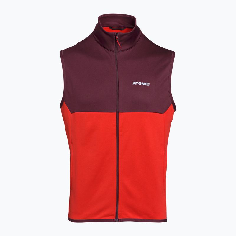 Gilet Atomic Alps da uomo senza maniche rosso/marrone 3