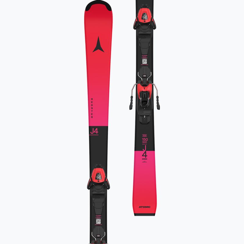 Sci da discesa per bambini Atomic Redster J4 + attacchi L6 GW red tension/black 7