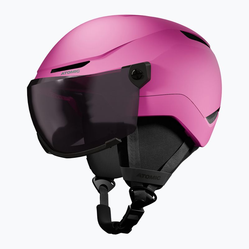 Casco da sci per bambini Atomic Revent Visor Jr pink/silver flash 2