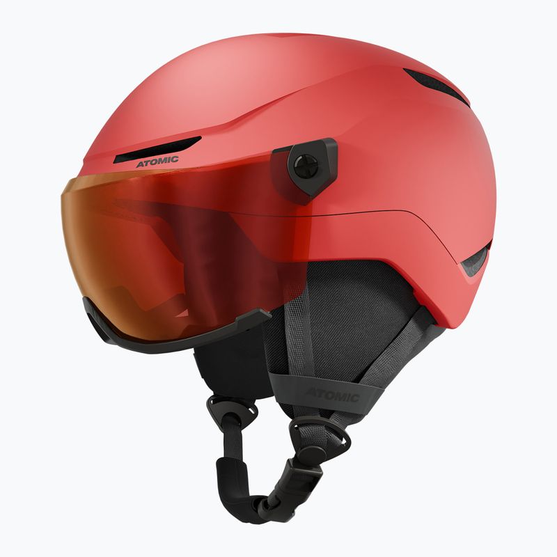 Casco da sci per bambini Atomic Revent Visor Jr red/red flash 2