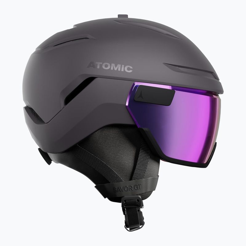 Casco da sci Atomic Savor GT Visor Stereo iron ore/purple stereo