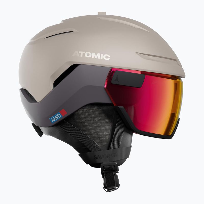 Casco da sci Atomic Savor GT Amid Visor Photo sand/red photo
