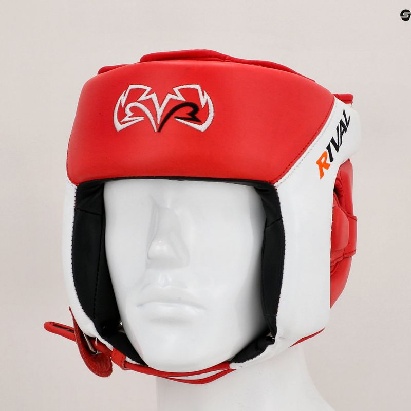 Rival Casco da boxe da competizione amatoriale copricapo rosso/bianco 12