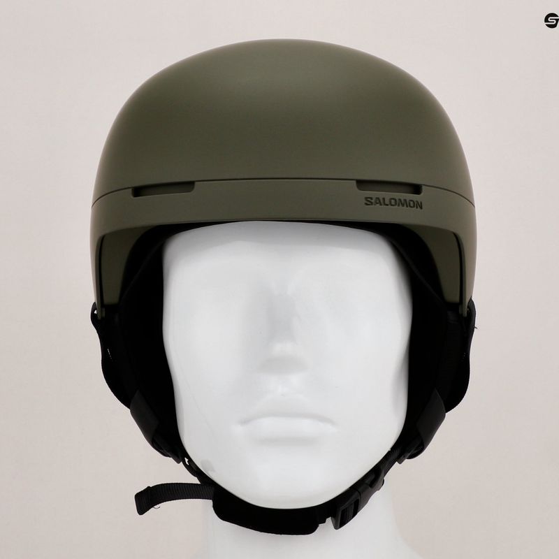 Casco da sci Salomon Brigade olive night 12