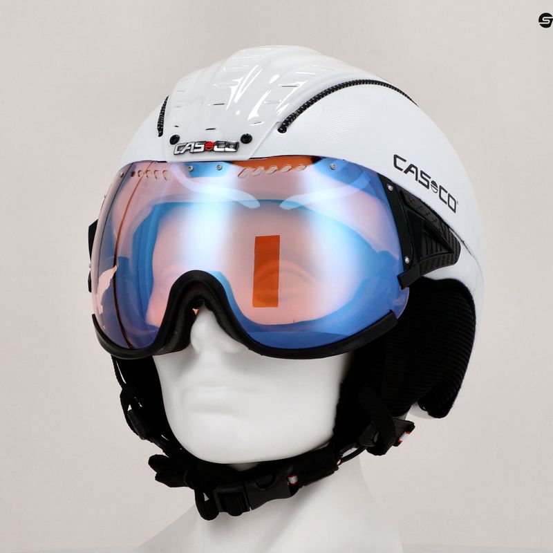 Casco da sci CASCO SP-2 Photomatic Visiera strutturata bianca lucida 9