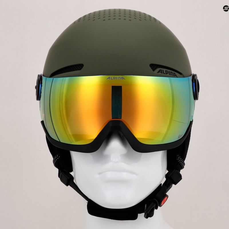 Alpina Arber Visor Q Lite casco da sci oliva opaca 7