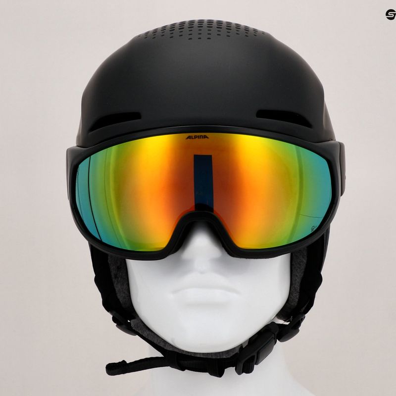 Casco da sci Alpina Alto Q-Lite nero opaco/oro a specchio 11