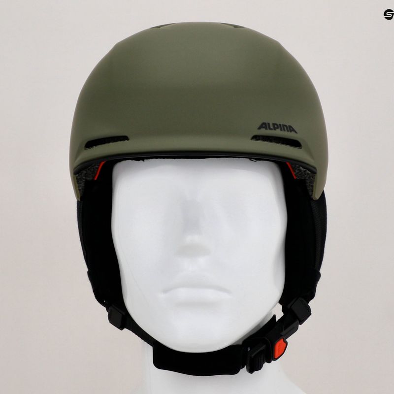 Casco da sci Alpina Brix oliva opaco 11