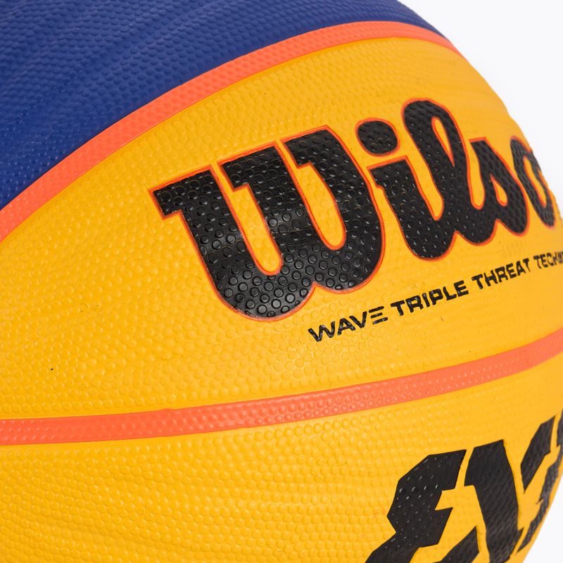 Wilson Fiba 3x3 Replica RBR basket blu/giallo taglia 6 3