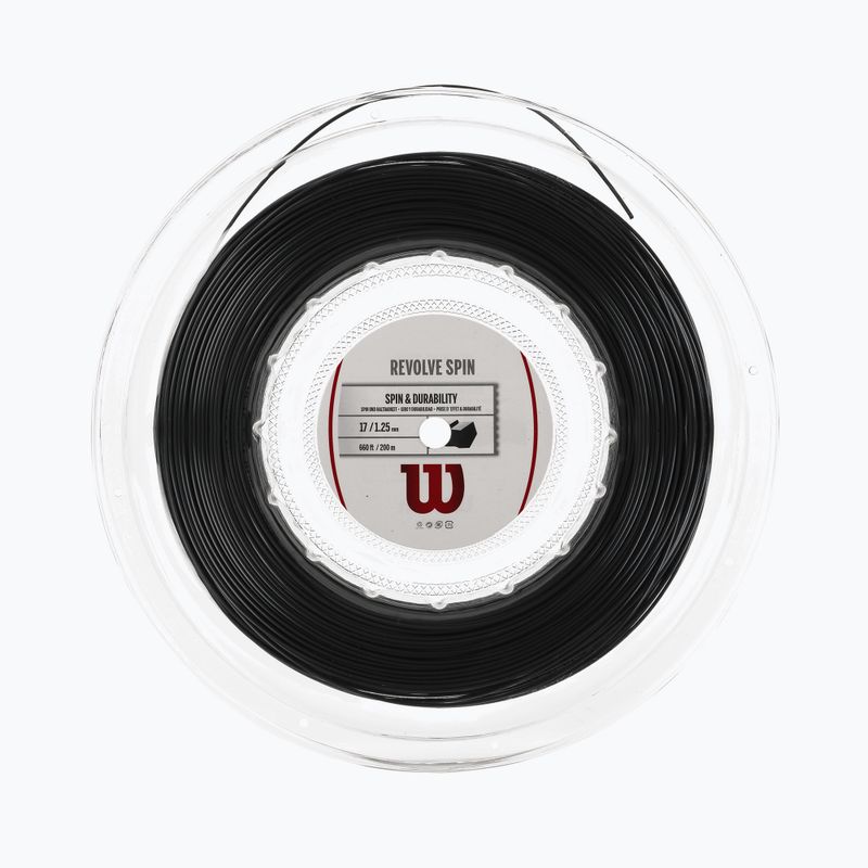 Wilson Revolve Spin 17 200 m corda da tennis nera WRZ908100