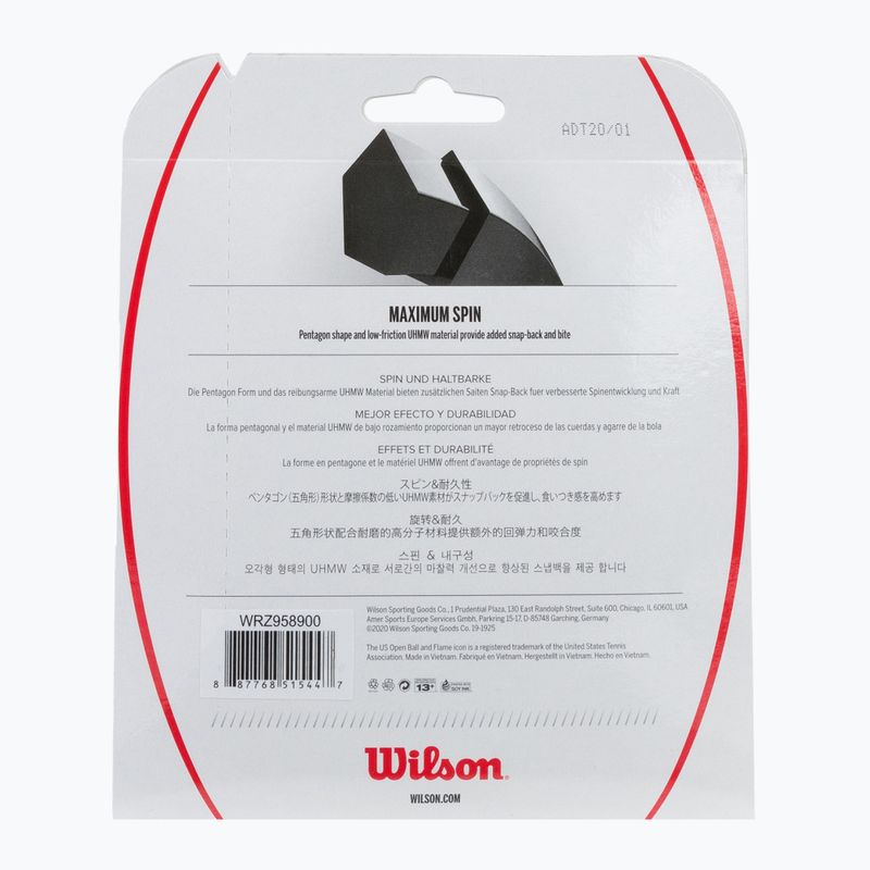 Wilson Revolve Spin 17 Set di corde da tennis 12,2 m nero WRZ958900+ 2