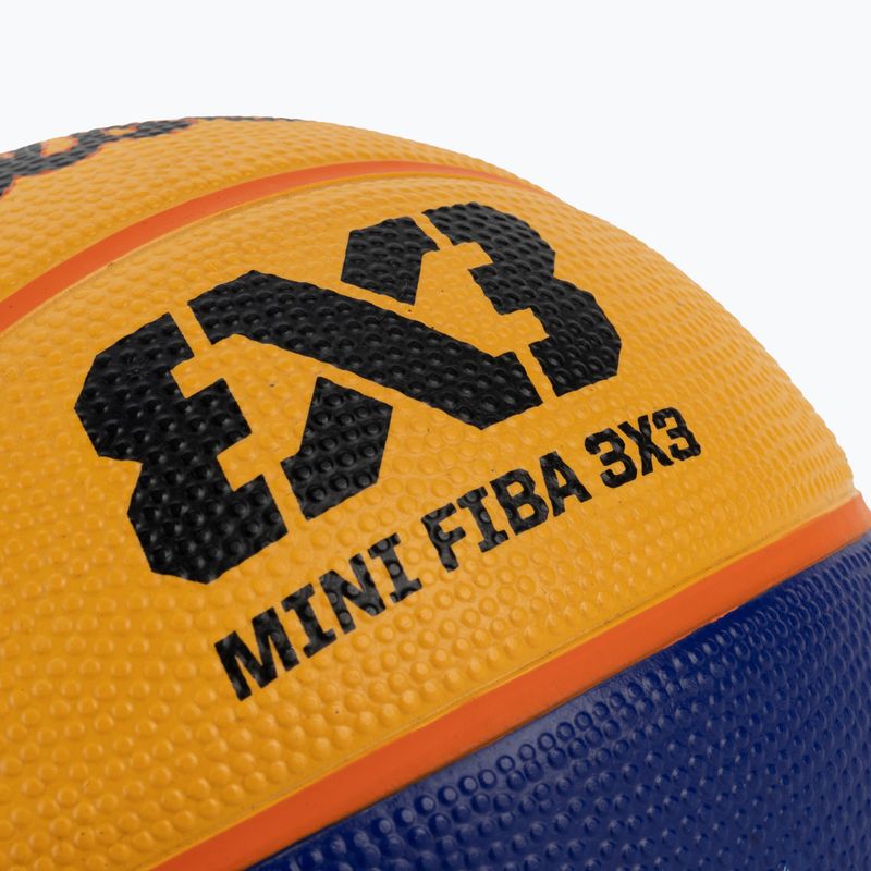 Pallacanestro per bambini Wilson Fiba 3X3 Mini Rubber giallo misura 3 3