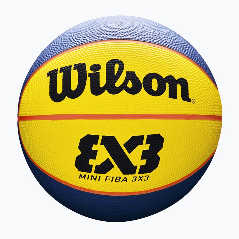 Pallacanestro per bambini Wilson Fiba 3X3 Mini Rubber giallo misura 3 4