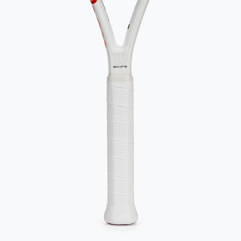 Racchetta da tennis Wilson Six.One Lite 102 CVR rosso e bianco WRT73660U 4