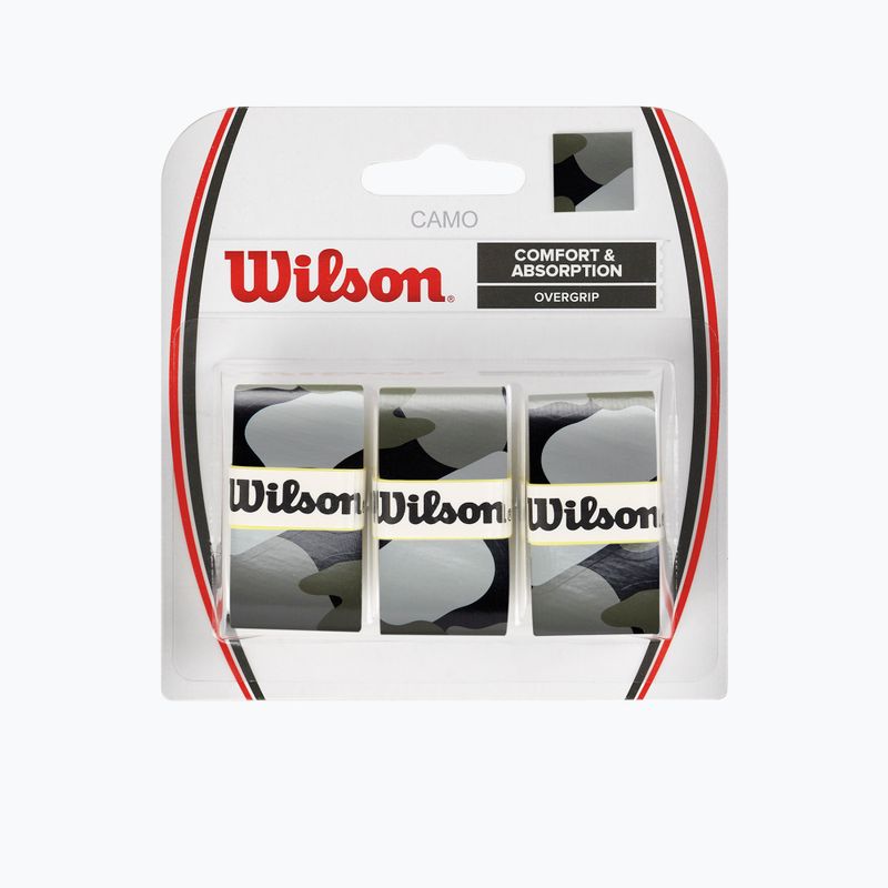Wilson Camo Overgrip racchette da tennis 3 pezzi nero WRZ470830 2