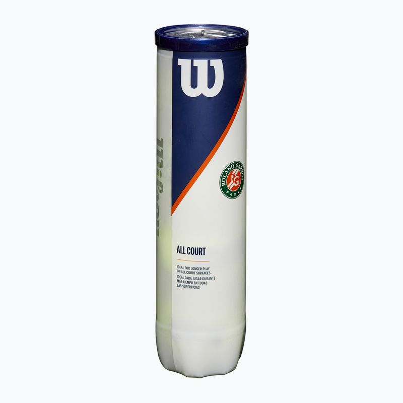 Palline da tennis Wilson Roland Garros All CT 4 pz. giallo 3