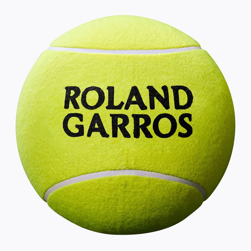 Pallina da tennis Wilson Roland Garros Jumbo 9" gialla autografata 2