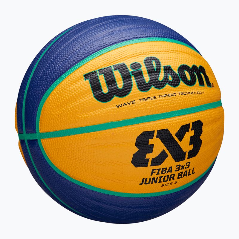 Pallacanestro Wilson Fiba 3x3 Junior blu/giallo per bambini taglia 5 2