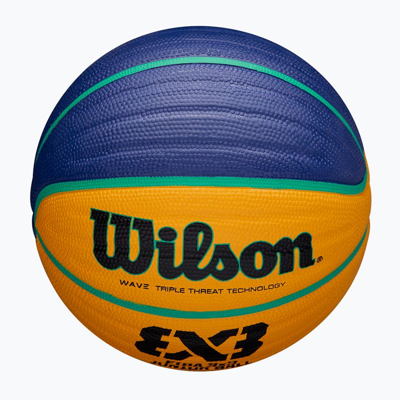 Pallacanestro Wilson Fiba 3x3 Junior blu/giallo per bambini taglia 5 4
