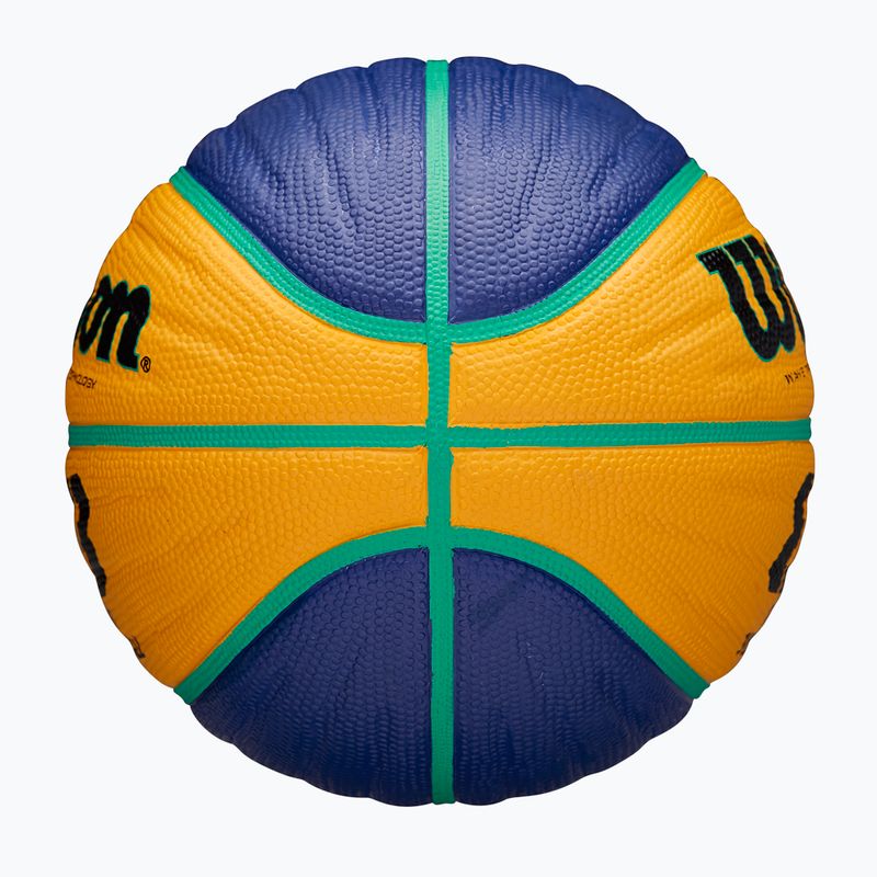 Pallacanestro Wilson Fiba 3x3 Junior blu/giallo per bambini taglia 5 6