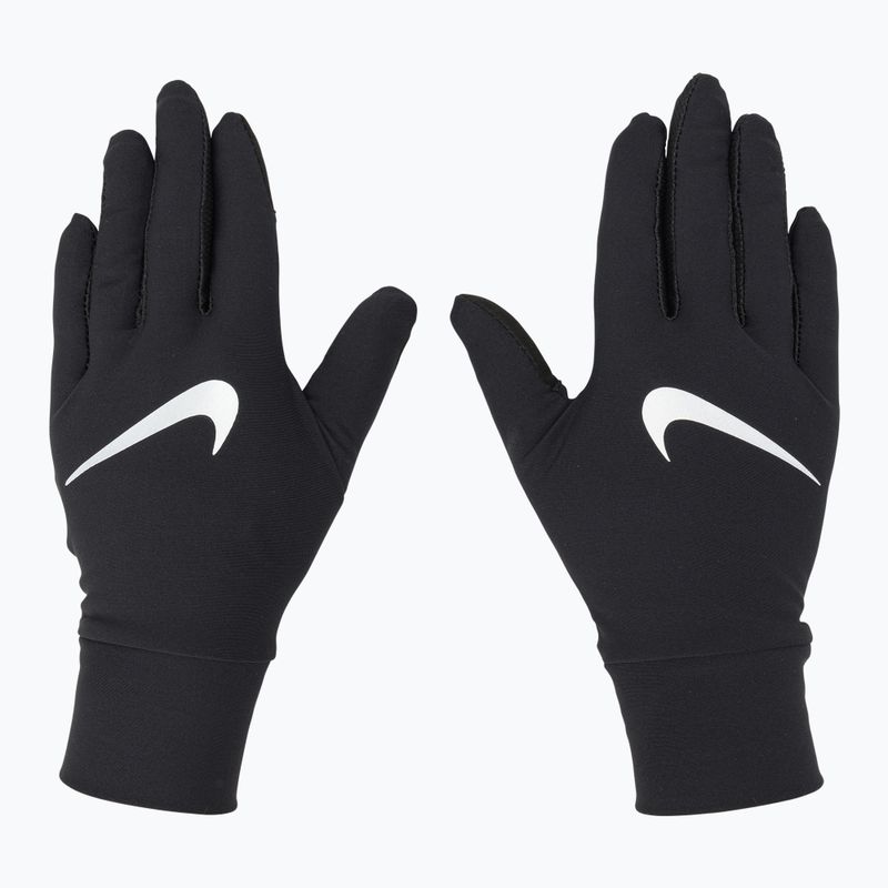 Guanti da corsa da donna Nike Lightweight Tech RG nero/argento 3
