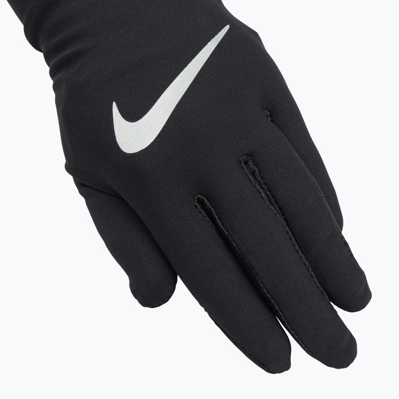Guanti da corsa da donna Nike Lightweight Tech RG nero/argento 4