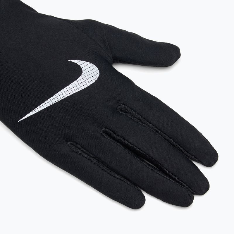 Set fascia da braccio + guanti da donna Nike Essential Running nero/nero/argento 4