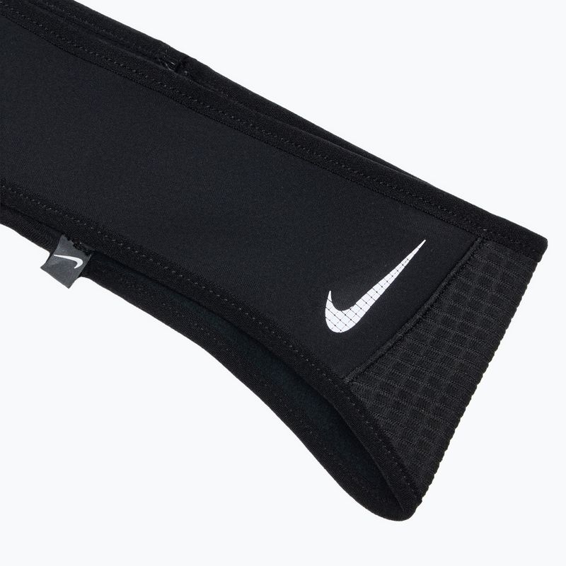 Set fascia da braccio + guanti da donna Nike Essential Running nero/nero/argento 8