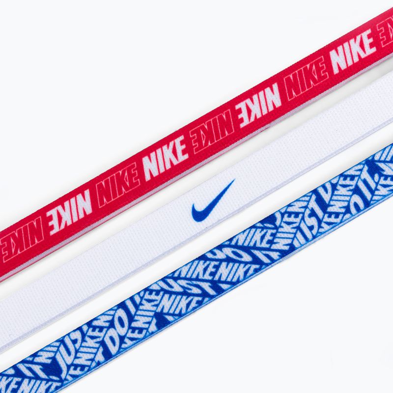 Fasce Nike stampate 3 pezzi game royal/bianco/university red 3