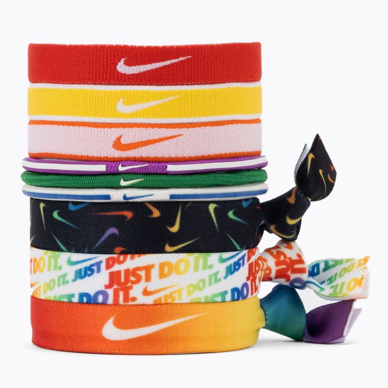 Elastici per capelli misti Nike 9 pezzi pimento/arancio blaze/luce solare