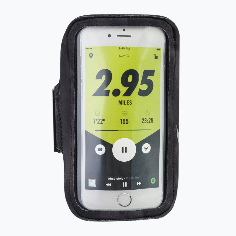 Nike Lean Arm Band per telefono da corsa nero/polvere di fotone/argento 2