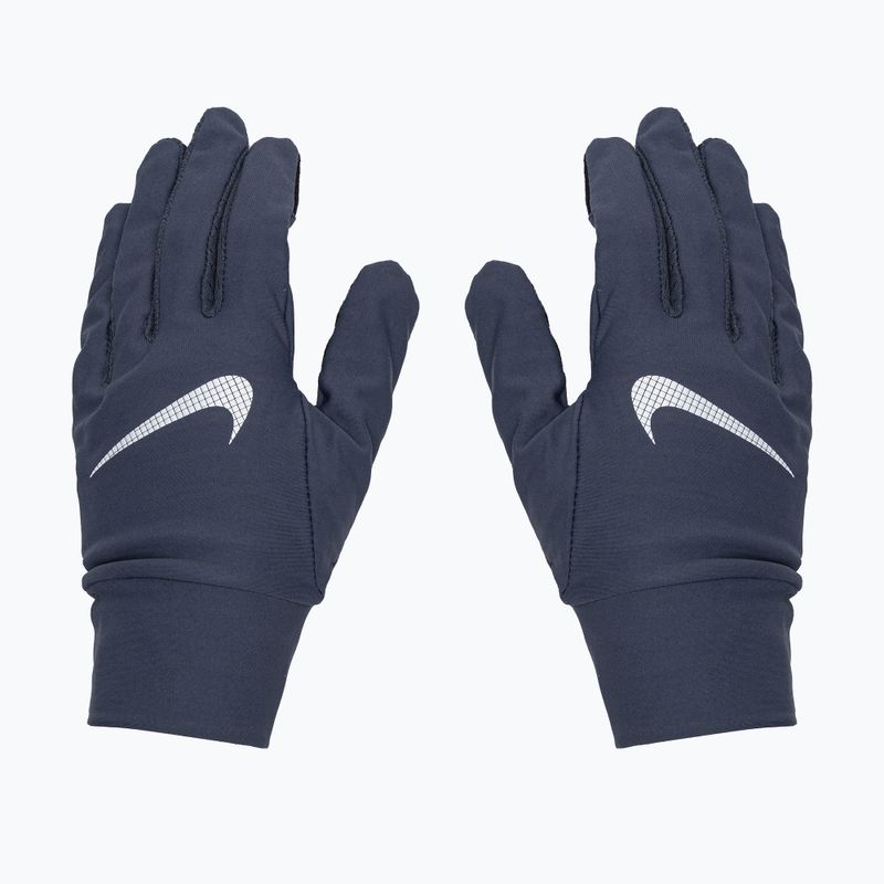 Set berretto + guanti Nike Essential Running da uomo blu tuono/grigio particella/argento 4