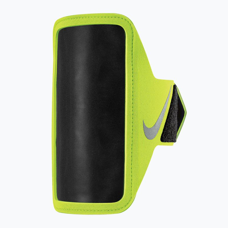 Fascia da braccio Nike Lean Arm Band Regular volt/nero/argento per la corsa